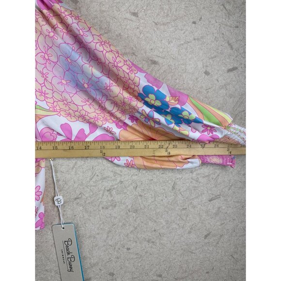 Beach Bunny Ruby Women's Crop Top Floral Swim Cover Up Front Tie Size Medium NEW - Picture 7 of 10